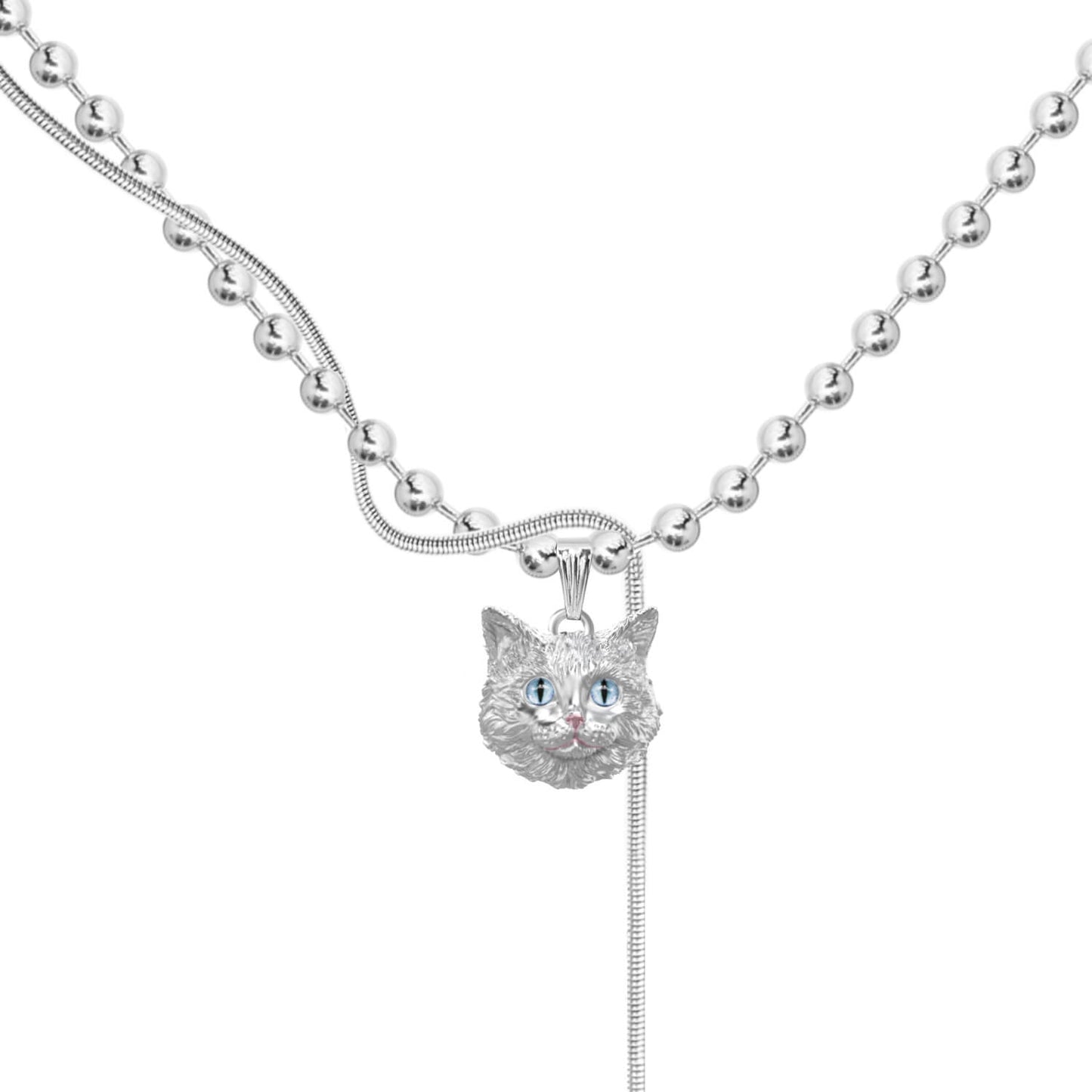 Ragdoll Y2K Cat Beaded Necklace  Buy at KhanieRagdoll Y2K Cat Beaded Necklace  Buy at Khanie