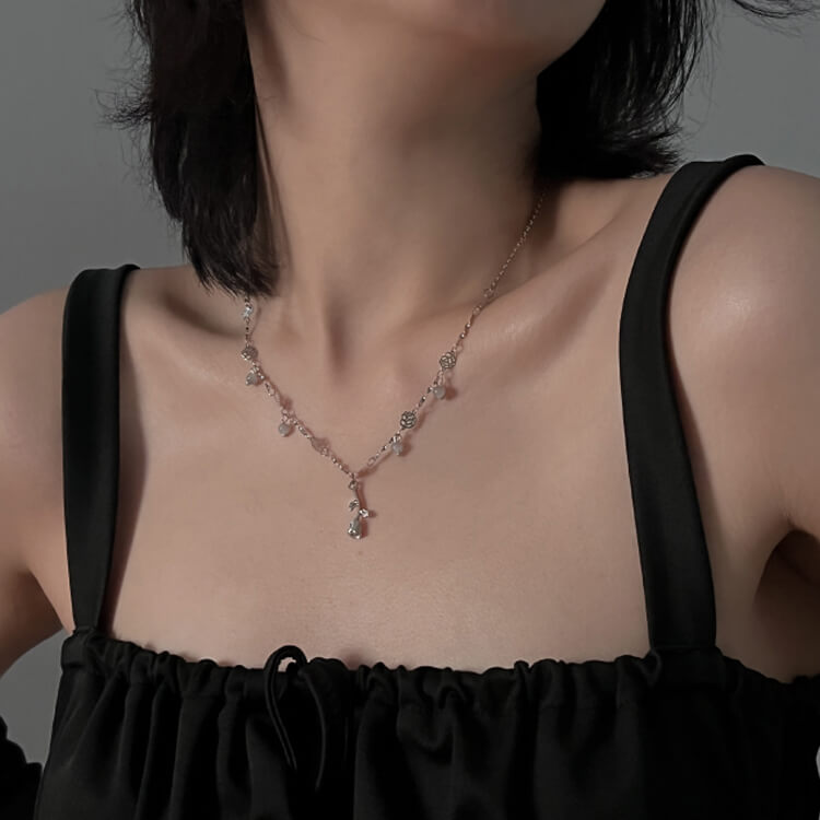 Rose Necklace Clavicle Chain  Buy at Khanie