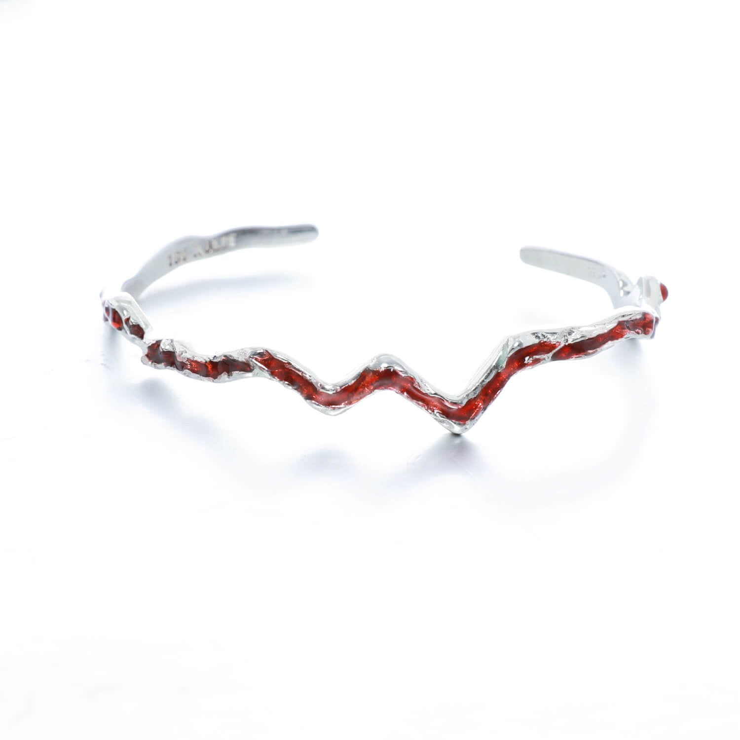 Ruby Radiance Handcrafted Silver Bracelet  Buy at Khanie