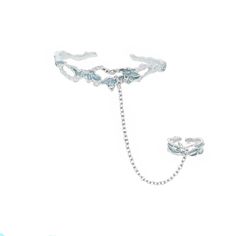 Sea Bracelet with Ring Silver  Buy at Khanie