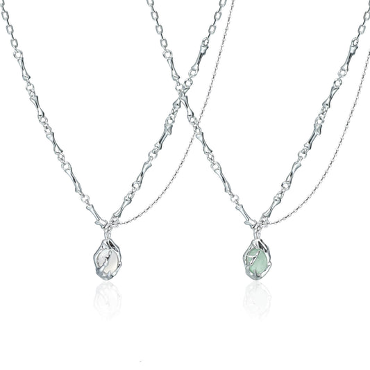 Serene Silver Clavicle Chain Necklace  Buy at Khanie