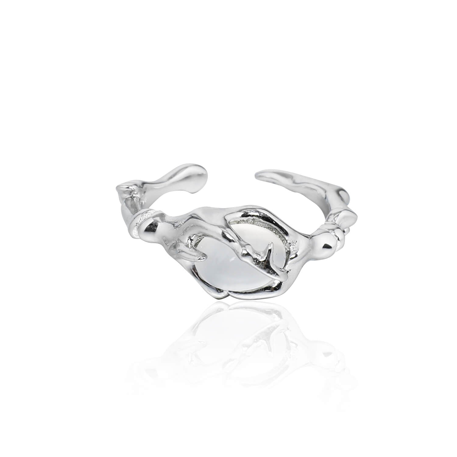 Serene Silver Couple Rings  Buy at Khanie