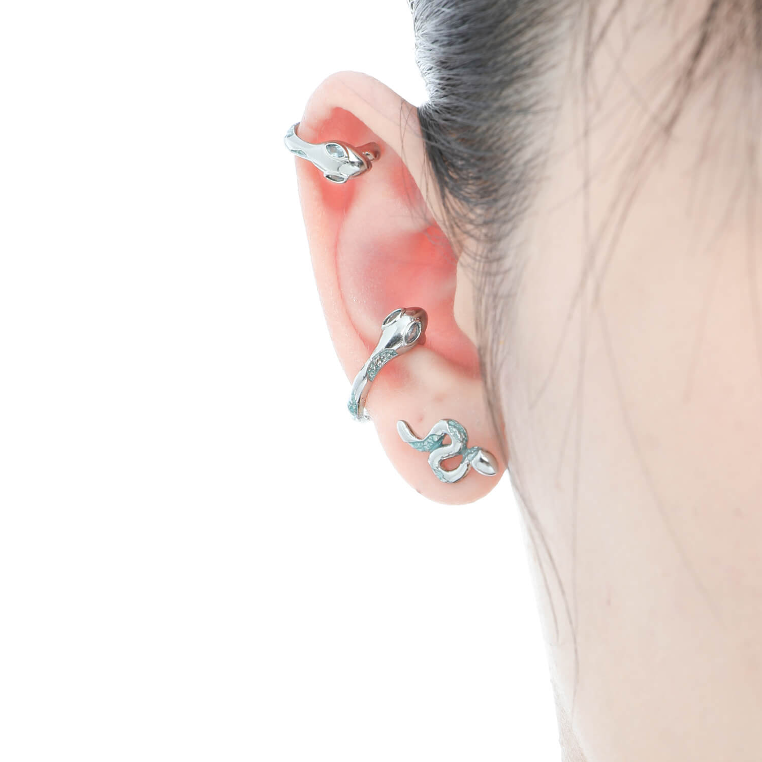 Siren Ear Clips Snake Stud Earrings  Buy at Khanie