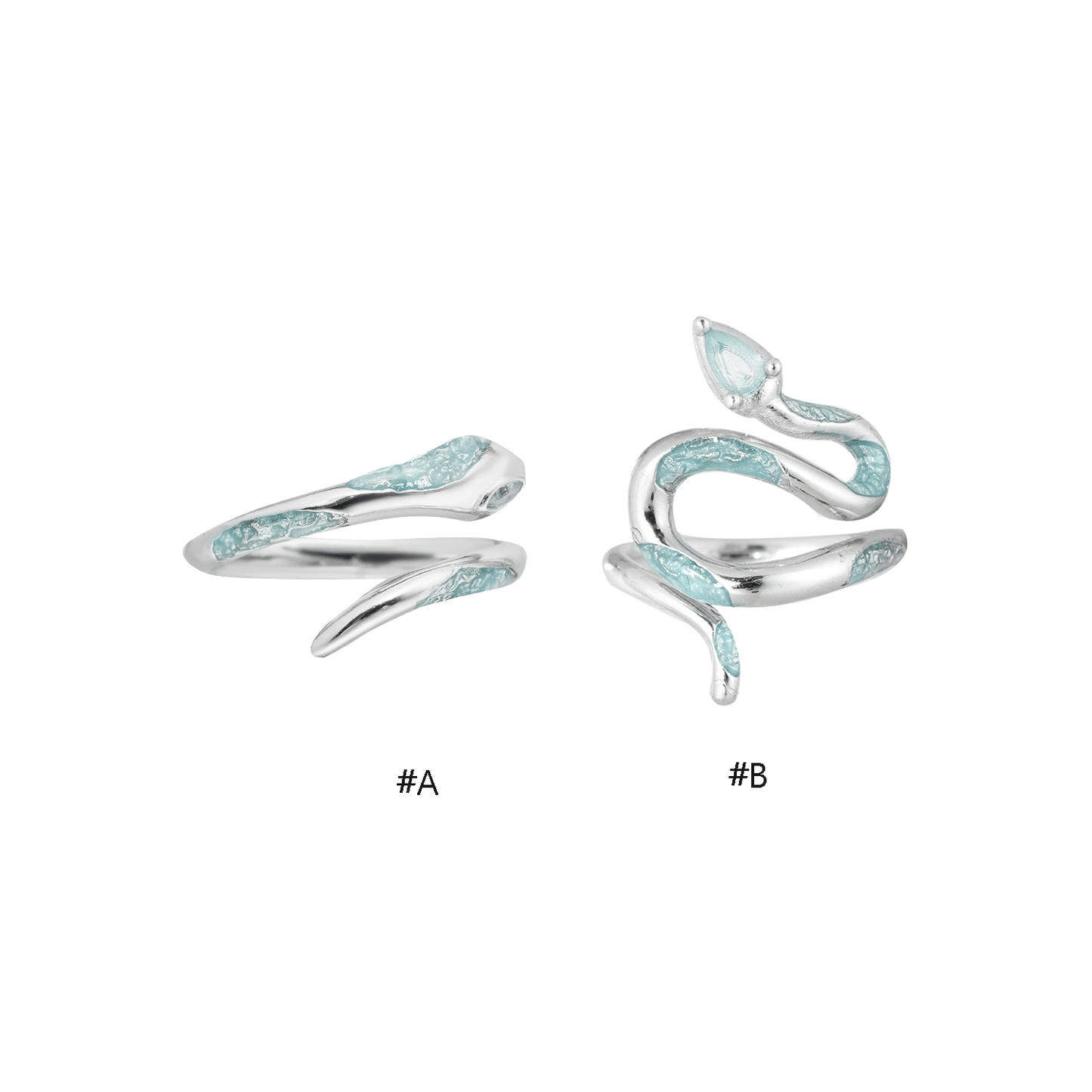 Siren Silver Rings Blue Snake Rings Neutral Rings  Buy at Khanie