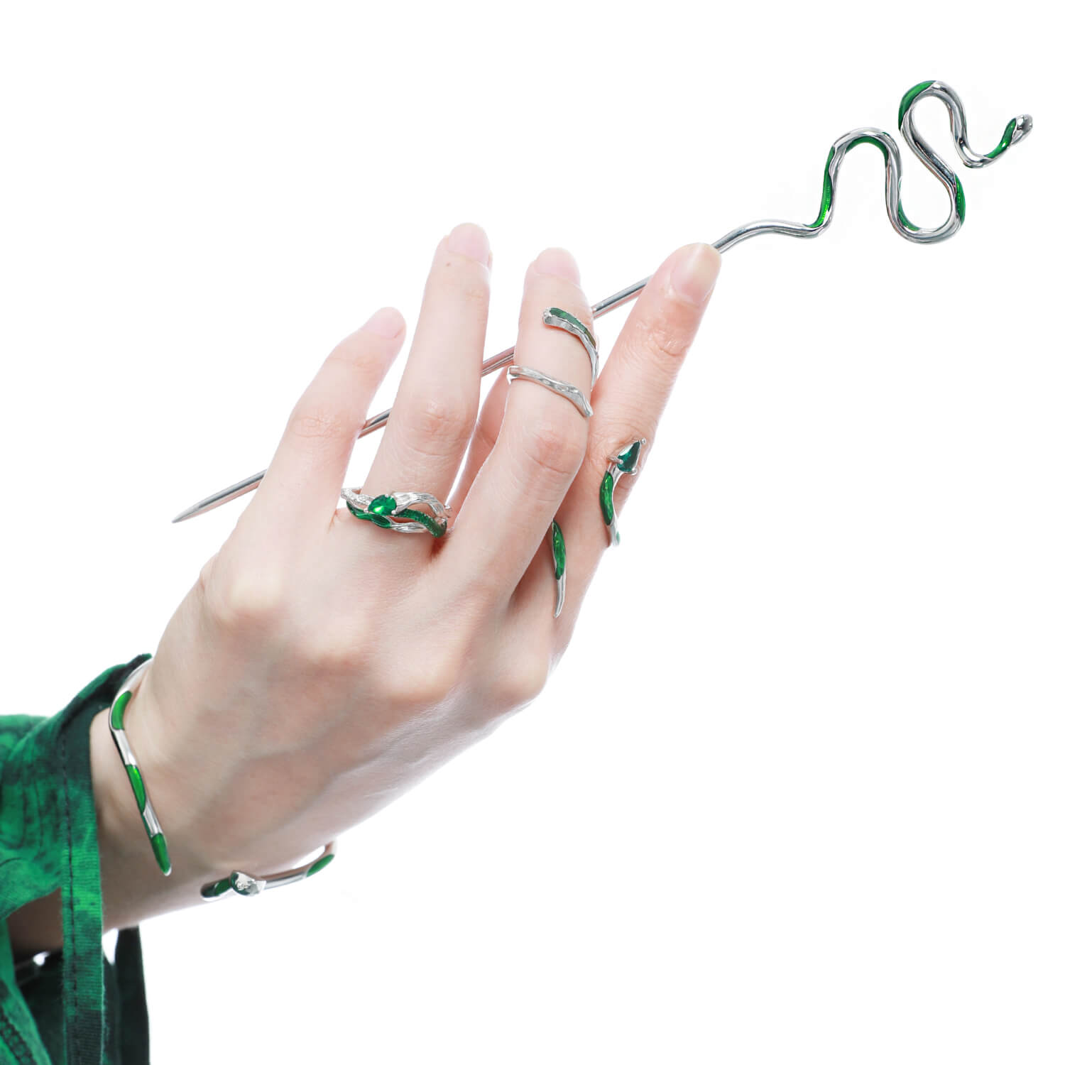 Slytherin Snake Knuckle Ring | Buy at Khanie