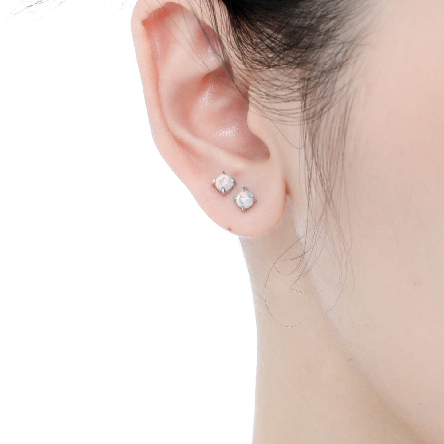 Small Silver Pierced Stud Earrings  Buy at Khanie