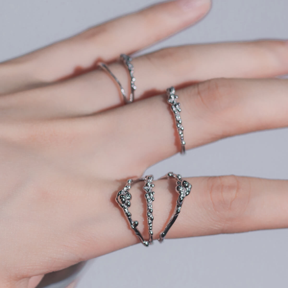 genderless jewelry stackable rings buy at Khanie