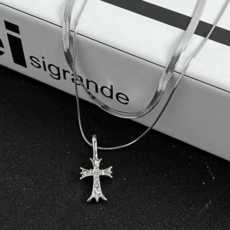 Stacking Necklace Cross Layered Pendant  Buy at Khanie