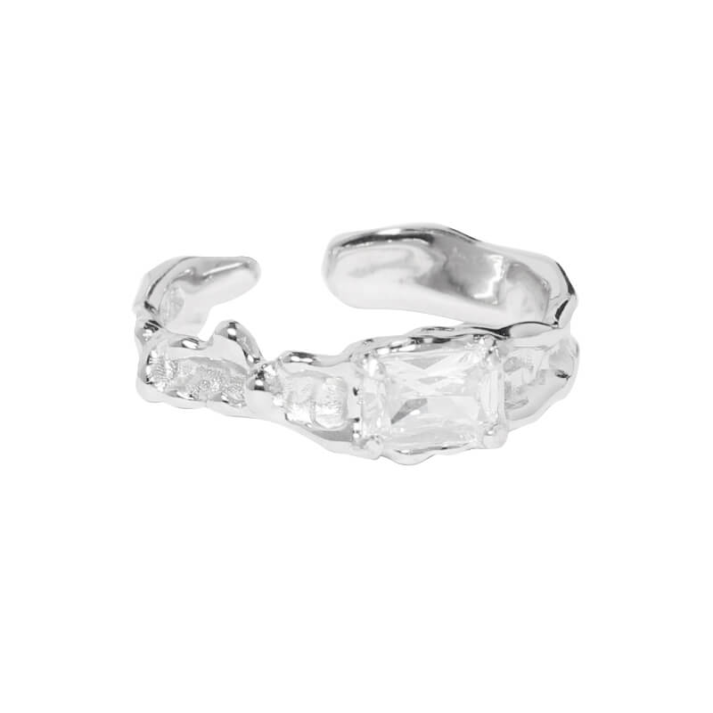 Transparent Zircon Ring Genderless Jewelry | Buy at Khanie
