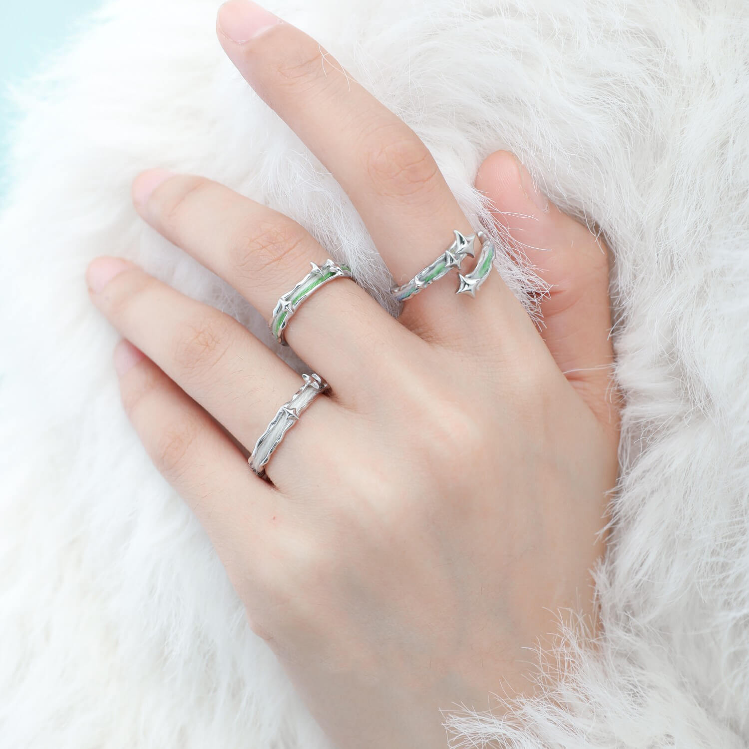 Twinkling Treasure Handmade Silver Ring  Buy at Khanie