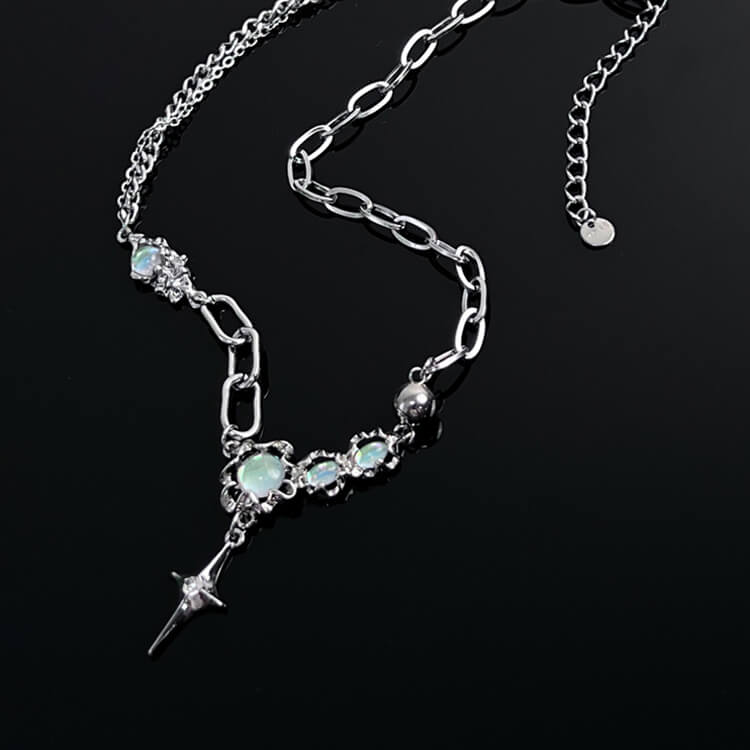 Unique Star Gemstone Necklace Clavicle Chain  Buy at Khanie