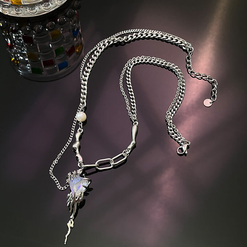 Unique Y2K Clavicle Chain Pendant | Buy at Khanie